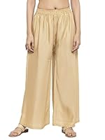 VALLES365 by S.C. White Color Plus Size Flared Palazzo