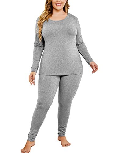 IN'VOLAND Womens Plus Size Thermal Underwear Fleece Lined Long Johns Set - image 5