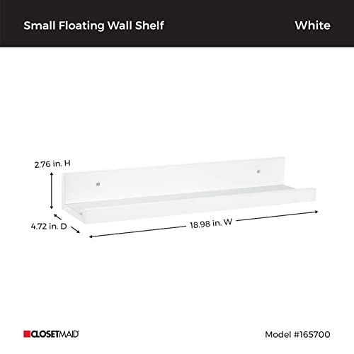 ClosetMaid White 19-Inch Floating Wall Shelf