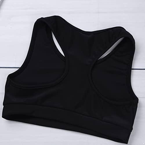 image for YiZYiF Kids Girls Basic 2 Piece Active Outfit Crop Top and Shorts Set 