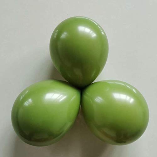 100pcs 10inch Olive Green Latex Balloon for Birthday Party Decoration Baby Shower Supplies Wedding Ceremony Balloon Anniversary Decorations Arch Balloon Tower (Olive Green)
