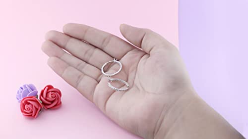 Dazzlingrock Collection 0.06 cttw Round White Diamond Illusion Set Hinged Post Hoop Earrings for Women in 925 Sterling Silver3