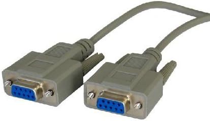 rhinocables Serial Null Modem Cable 9 Pin DB9 Female - DB9 Female RS232 For Computer EGA Monitor TV Box Programming Flashing Updating Firmware '3m'