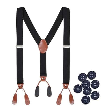 Kajeer Adjustable Brown PU-Leather Braces Cover