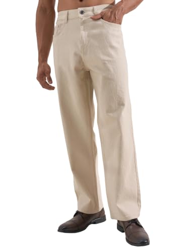 Image of Highlander Men Men's Straight Relaxed Fit Jeans | Stretchable | Everyday Comfort & Style| Jeans for Man|Premium Cotton Blend