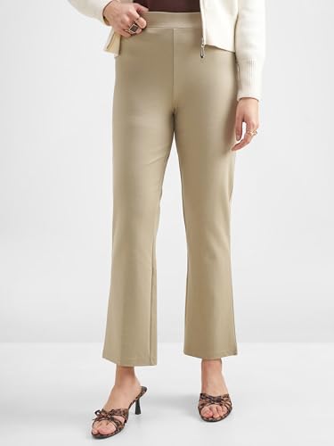 Image of Tokyo Talkies Women's Stretchable Bootcut Pants | High Rise Flared Trousers |Travel & Formal Wear|Workwear Trousers
