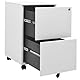 vidaXL Aktenschrank mit Rollen Rollcontainer Bürocontainer Schubladenschrank Büroschrank Stahlschrank Metallschrank Schrank Hellgrau 39x45x67cm Stahl