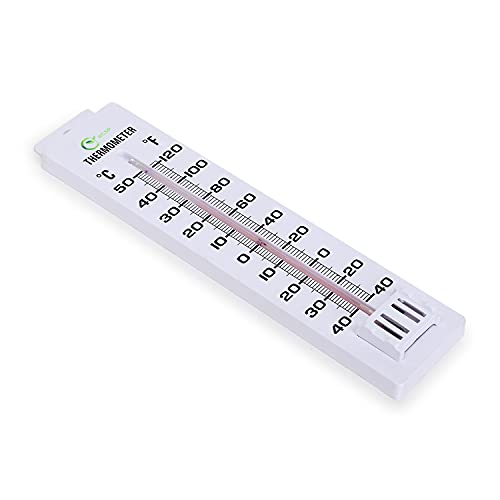 Image of RCSP Room Thermometer Wall Hanging Indoor & Outdoor Temperature Measuring with C & F Scale Easy Operation Durable High Accuracy
