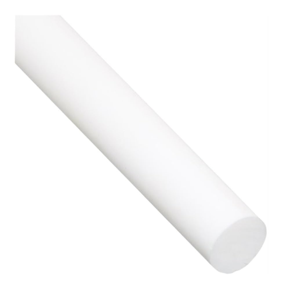 Barra de politetrafluoroetileno, varillas de plástico PTFE blancas de 5mm a 100mm de diámetro, varillas redondas sólidas de plástico PTFE DIY 1 ud.(500MM*30MM)