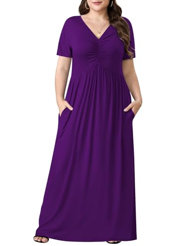 Image of PEVRL Plus Size Summer Maxi Dress for Curvy Women with Pockets 1X-5X