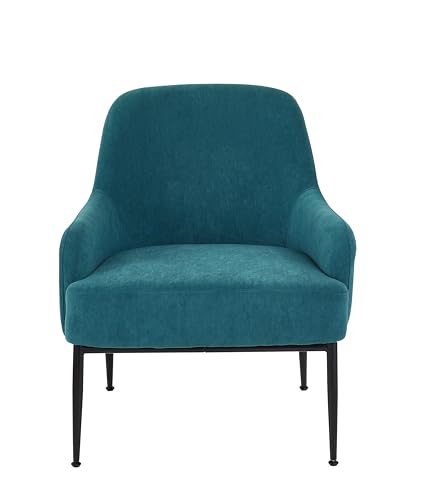 Sillón moderno terciopelo verde azuloso miniatura 1