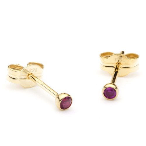 Preisvergleich Produktbild InCollections Damen-Ohrstecker 333 / 000 Gold mit sy. Rubin 0030160011401