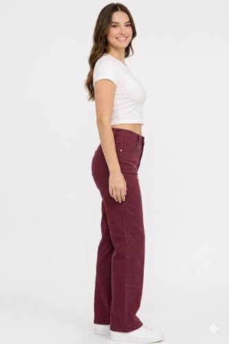 Image of Women Jeans Wide Leg High Waist Straight Fit Casual Pants - Everyday Comfort & Trend Style