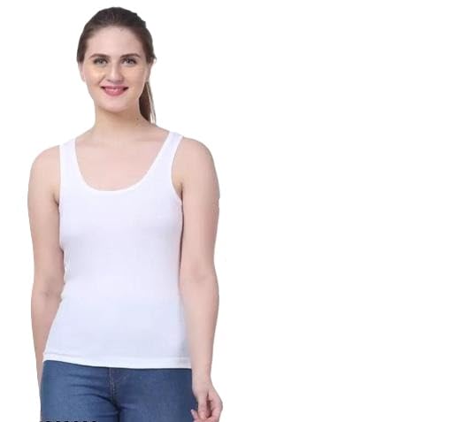Women Racer Back Camisole Pack of 2 Cotton Blend Tank Top Spaghetti Strap Sleeveless Vest for Girls & Daily Use-image-34