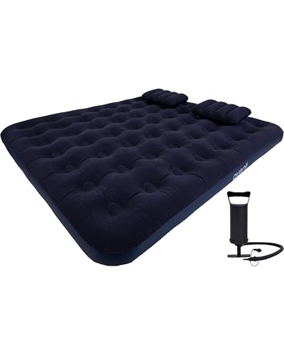 AVENLI Luftmatratze Luftbett Camping Set mit 2 Kissen und Pumpe für 2 Personen 203x183x22cm aufblasbare Matratze Gästebett weiche Liegefläche mit...