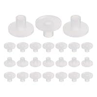 QUARKZMAN 24 Stück Flanschbuchsen Kunststoffbuchsen ID 4mm x OD 6,1mm x Länge 8,6mm Nylonbuchsen, Weiß