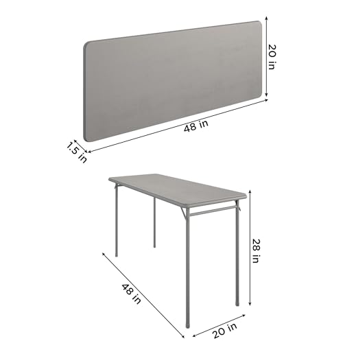 Cosco 14341GRY1E 20 Inch X 48 Inch Vinyl Top Folding Table thumb #2