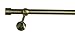 Sento 19mm Metall Gardinenstange Vorhangstange 1-läufig Messing Antik Classic Zoya 120 cm