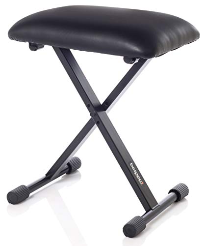 Bespeco SG8EX Tabouret de piano en métal Noir - Les Beatles, Paul McCartney, John Lennon, RIngo Starr, George Harrison Bespeco SG8EX Tabouret de piano en métal Noir