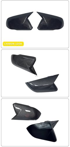 Couvercle de rétroviseur latéral carbone pour masquer les rayures de Mustang - 3