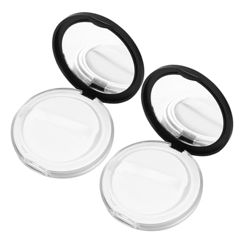 TOYZFRIENDY 2 Piezas Caja Compacta para Polvo Suelto Unidades con Aplicador Suave y Envases Portátiles para Maquillaje Duradero y Capacidad para Uso Diario