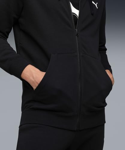 Image of Puma Men Full Sleeve Polycotton Full Zip with Pocket Solid Men's Hoodie
