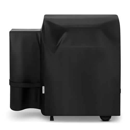 SunPatio Grill Cover for Traeger 20 Series, Heavy Duty Waterproof Wood Pellet Smoker Cover, Compatible with Junior, Tailgate & Recteq 340 Grills, All Weather Protection Full Length Barbecue Protector