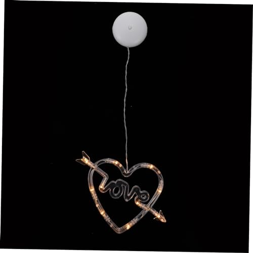 Decorative Heart-Shaped Led Light for Valentine's Day Creative Cup Lamp for Romantic Atmosphere for Bedroom Living Room Garden and More Batteries Not Included