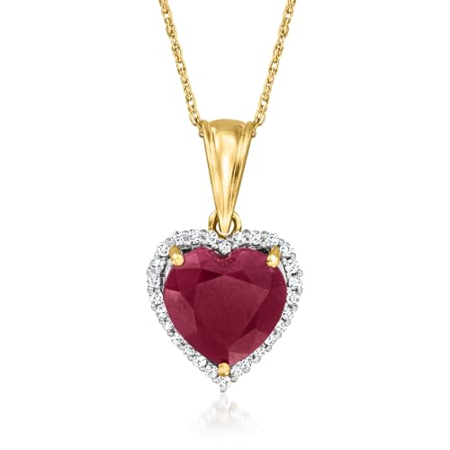Ross-Simons 4.20 Carat Ruby Heart...