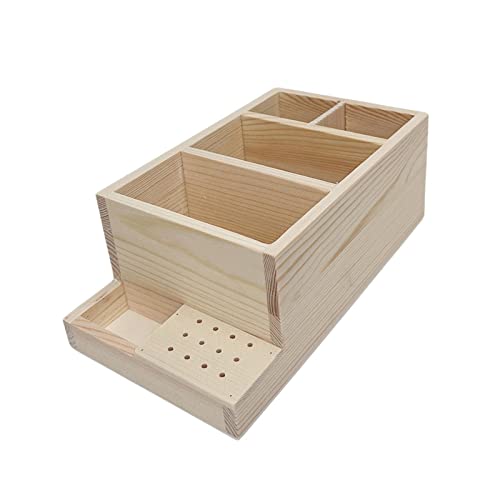 Caja de exhibición de madera para máquina y accesorios de uñas miniatura 5