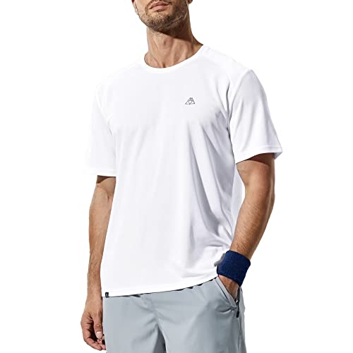 Haimont Workout Shirts For Men-Short Sleeve Quick Dry Athletic Shirts, Breathable Polyester Running T-Shirts, White, Xl #TOP21
