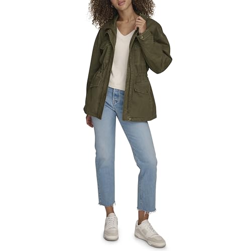 Levi's Women's 4-Pocket Stand Collar Military Jacket2