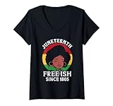 Photo Gallery donna juneteenth libero dal 1865 africa nero americano maglietta con collo a v Photo Gallery donna juneteenth libero dal 1865 africa nero americano maglietta con collo a v
