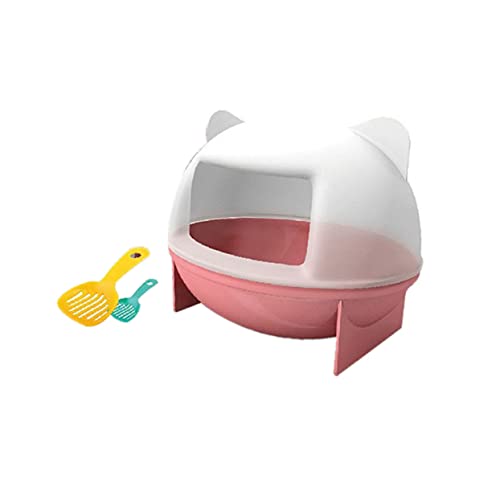 VANZACK チンチラバスルーム バニーハウス 猫の自動給餌器 ペットベッド ウサギのおやつ フィーダ ねずみ おもちゃ 犬のシャンプー うさぎ ハムスター モルモットの檻 バニーケージ ピンク