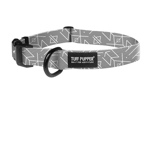Image of Tuff Pupper Premium Adjustable Dog Collar for Large Boy & Girl Dogs, Stylish Pattern Collars Designed in USA, Quick Release Buckle, TotemRealm Print, Large (1 Inch Wide x 18-26 Inch Neck)