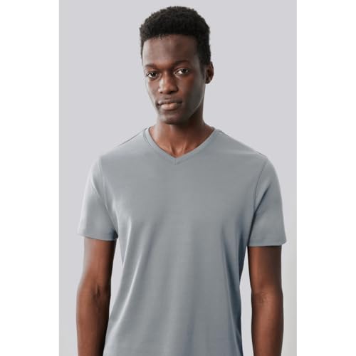 Image of Robert Barakett V Neck Short Sleeve Pima Cotton Casual Solid Mens T Shirt