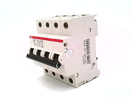 ASEA BROWN BOVERI 2CDS253103R0634 4 Pole, 50/ 60HZ, Enclosure with Cover IP40, Mini Circuit Breaker, IP20, 63 AMP, DIN Rail Mount, C-Curve