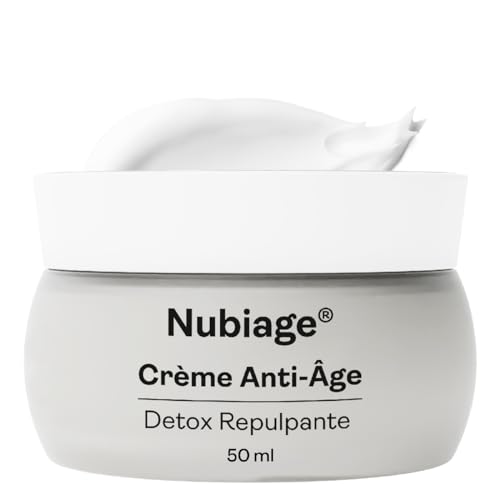 NUBIANCE - NubiAGE D-fense - Enrichie en Bakuchiol - Crème Visage Hydratante - Soin Anti-Âge - Réduit l'Apparence des Rides - Formule Nourrissante et Régénérante