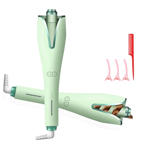Anluomafuy Plancha Rizadora de Cerámica Profesional - Incluye 3 Accesorios + Peine, para Rizos y Ondas Grandes, Temperatura Ajustable 160℃-220℃, Peinado Duradero sin Dañar el Cabello (Verde) Anluomafuy Plancha Rizadora de Cerámica Profesional - Incluye 3 Accesorios + Peine, para Rizos y Ondas Grandes, Temperatura Ajustable 160℃-220℃, Peinado Duradero sin Dañar el Cabello (Verde)
