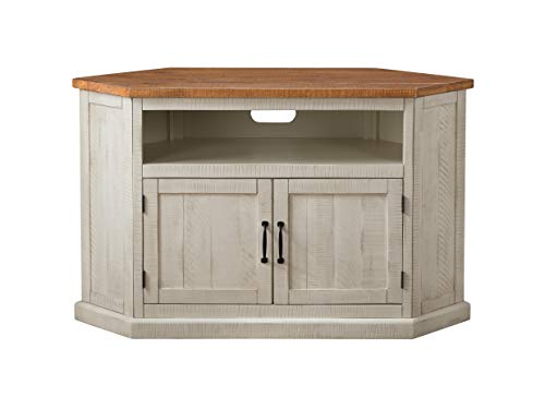 Martin-Svensson-Home-Rustic-Stamd-Corner-TV-Stand-Antique-White-and-Honey-Tobacco 31+UDglHDKL