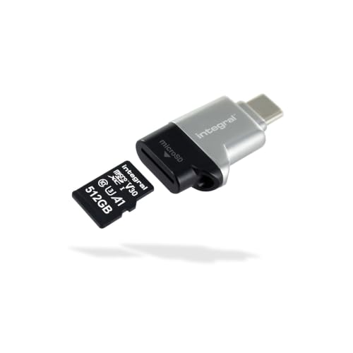 Integral Lecteur de Carte microSD Type C (USB 3.1 Microsdhc microSDXC [Design Compact Qui Peut Être Attaché à Vos Clés pour Plus de Commodité]