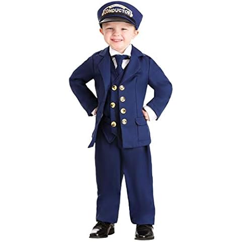 Boy's North Pole Train Conductor Toddler Fancy Dress Costume 2T Cover