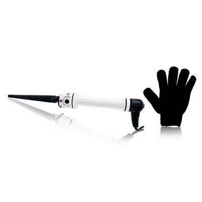 Hot Tools Nano Ceramic Tapered Curling Iron, 3/4" + Heat Resistant Gloves