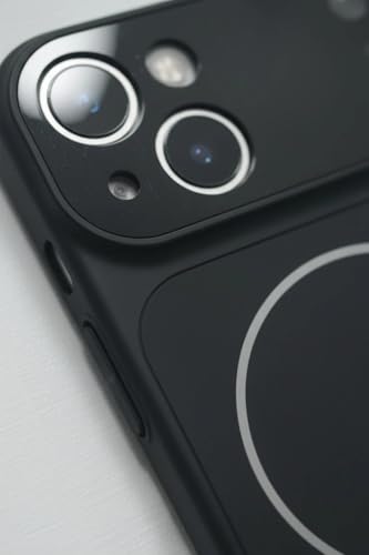 Image of Back Cover for iPhone 15 Plus |Convert to 17 pro /17 Pro Max Style Premium Back Glass Converter Cover Magnetic Case for iPhone 15 Plus |Convert to 17 pro /17 Pro Max (Black)