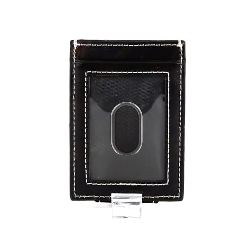 ARIAT Men's Money Clip Wallet - Genuine Leather with Feather Embossed Design, Brown4