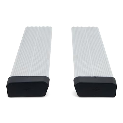Sturdy Built (Pair) Aluminum Boat Trailer Round Fender Mount and Step Pad with Caps
