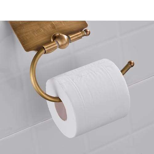 Kwqkem LCC0035*009US Toilet Paper Holder With Cover Brass Toilet Tissue Holder Kwqkem Wall Mount Vintage Toilet Roll Storage Holder Antique Bathroom Accessories Decorative Brass Tp Holder  thumb #4