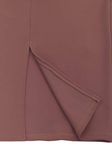 MixMatchy Women's Office Work Pencil Skirt Stretch High Waist Knee Length Bodycon for Business Casual4