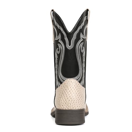 Image of IUV Cowboy Boots for Men Western Boots Square Toe Mid Calf Cowboy Boot