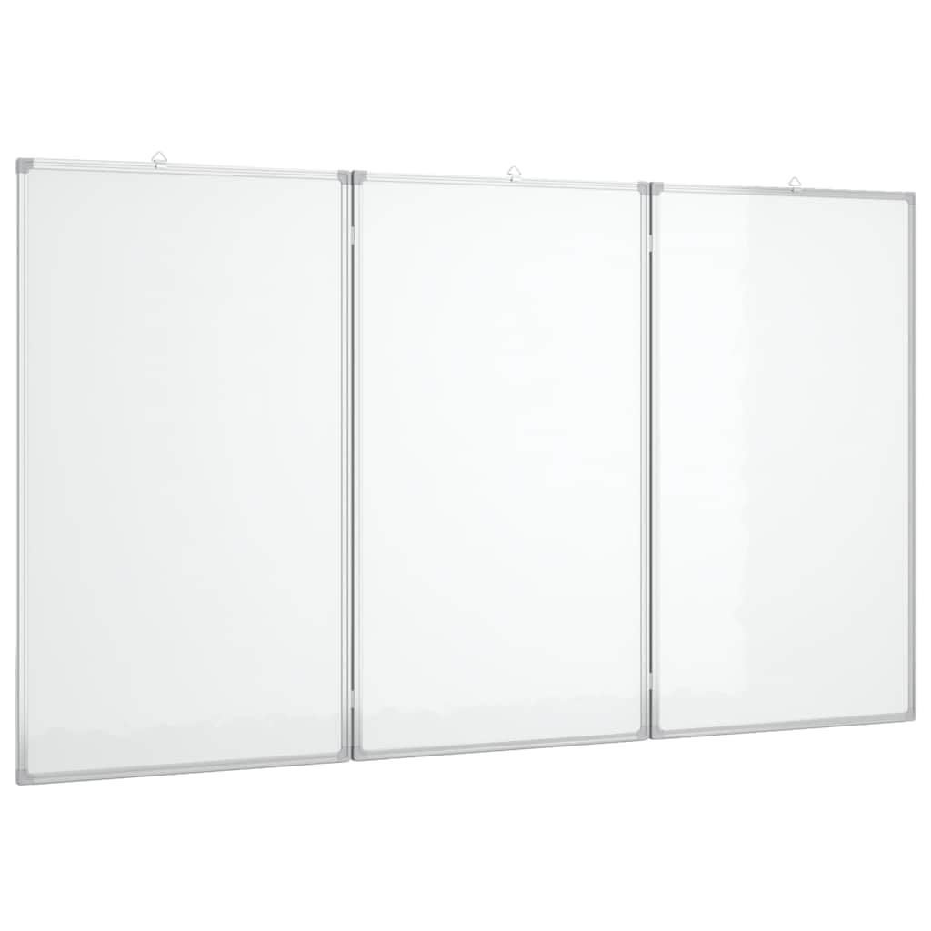 vidaXL Magnetic Whiteboard Foldable, Dry Erase White Board for Wall, Writing Board for Home Office and School, Writing Board for Notice, Aluminium
